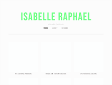 Tablet Screenshot of isabelleraphael.com